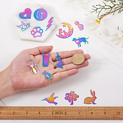 36 Stück 18 Stile PVD-Vakuumbeschichtung 201 Edelstahlanhänger&nbsp;STAS-CW0001-02