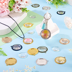12pcs 6 Farben Legierung Anhänger Cabochon Einstellungen&nbsp;FIND-TA0009-80