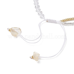 Braccialetti di perline intrecciate in vetro bicono sfaccettato con perline di vetro rotonde&nbsp;BJEW-MZ00164-01