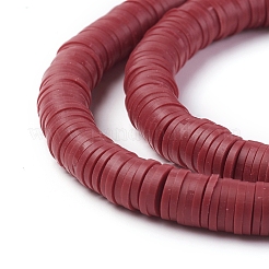Abalorios de la arcilla de polímero hecha a mano redondas planas&nbsp;CLAY-R067-8.0mm-29