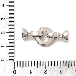 Messing Micro Pave klare Zirkonia Falte über Verschlüsse&nbsp;KK-U059-55P