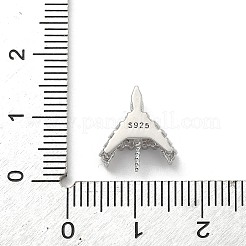 925 Sterlingsilber-Kronenanhänger mit Pavé-Fassung und klaren Zirkonia-Anhängern&nbsp;STER-P068-04P