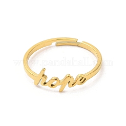 Bague réglable en acier inoxydable 304 avec placage ionique (IP)&nbsp;RJEW-L107-027G