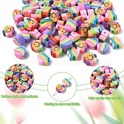 90pcs 3 Arten handgemachte Polymer-Ton-Perlen&nbsp;CLAY-YW0002-37