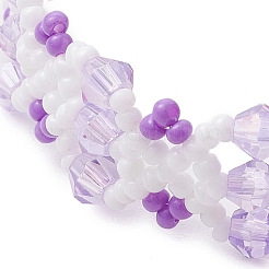Bracciali di perline di vetro fatti a mano per le donne&nbsp;BJEW-MZ00133-03