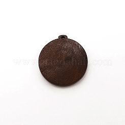 Pendentif cabochon en bois&nbsp;WOOD-WH0024-47