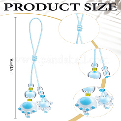 1 pezzo di resina con decorazione di accessori per cellulari in corda di nylon&nbsp;HJEW-LP0002-13B