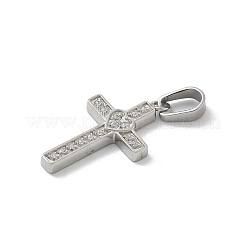 Ciondoli in acciaio inossidabile 304 con micro pavé di zirconi cubici&nbsp;STAS-Z107-08P-07