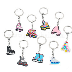 9 porte-clés pendentif en PVC avec patins à glace&nbsp;KEYC-TA0001-59