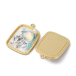 Colgantes de esmalte de aleación de tono dorado claro&nbsp;ENAM-B028-37KCG-02B
