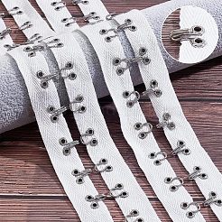 Haken- und Ösenband aus Baumwolle&nbsp;DIY-WH0308-119B