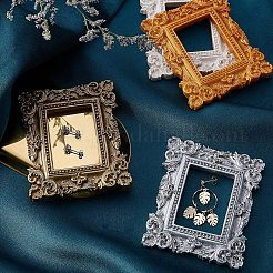 4pcs 4 Farben Rechteck Retro-Harz Bilderrahmen&nbsp;AJEW-FG0001-47