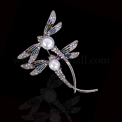 Spilla in lega di strass a forma di libellula&nbsp;LS-PW-WG859D6-01