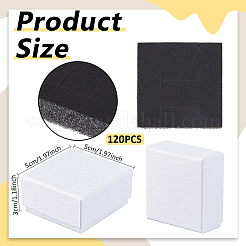 Boîtes d'emballage pour bagues en papier texturé diamant&nbsp;CON-WH0085-212B