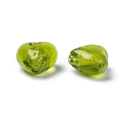 Manuell Silber Folie-Glas Perlen&nbsp;FOIL-R050-12x8mm-7