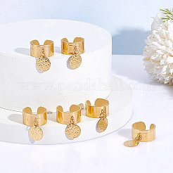 Anillos de dedo con puño abierto de acero inoxidable 304&nbsp;RJEW-UN00010