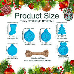 6 pièces pendentif moules en silicone&nbsp;DIY-BG0001-60