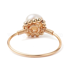 Natürliche Perle Fingerringe&nbsp;RJEW-JR00601