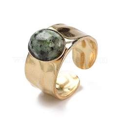 Ionenplattierung (IP) 304 Edelstahl breite Band offene Manschettenringe&nbsp;RJEW-F167-02G-10