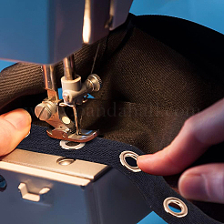 Rubans de coton avec anneau à œillet et attaches torsadées en fil métallique&nbsp;SRIB-BC0001-06