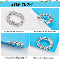 Decorazione di scarpe con strass di cristallo in lega&nbsp;ALRI-FG0001-03B
