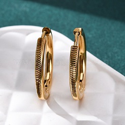 Pendientes de aro de acero inoxidable 304&nbsp;EJEW-D331-09G