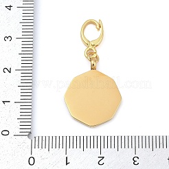 Pendentif décoratif en acier inoxydable 304 émaillé&nbsp;STAS-S168-01G-03