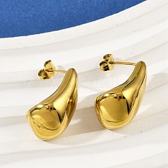 Tropfenförmige Ohrstecker aus 304 Edelstahl für Damen&nbsp;EJEW-S272-03G