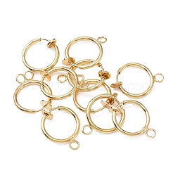 Ohrclips aus Messing zum Aufstecken&nbsp;LS-FIND-WH0044-27LG
