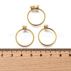 3 Stück 304 Edelstahl Micro Pave Zirkonia Ring-Sets&nbsp;RJEW-S625-02G