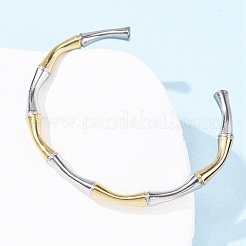 Bracelets manchettes en acier inoxydable 304&nbsp;BJEW-B150-01GP