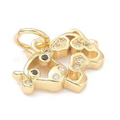Messing klare Zirkonia Charms&nbsp;ZIRC-B010-22G