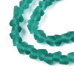 Fili di perline di vetro trasparente smerigliato&nbsp;GLAA-N016-4mm-04