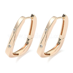 Aretes de aro rectangulares de latón&nbsp;EJEW-D320-24G