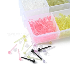 700pcs boucles d'oreilles minuscules en plastique avec 150pcs poussoirs d'oreilles pour les femmes&nbsp;KY-YW0001-23