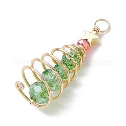 Colgantes de vidrio con alambre de cobre con temática navideña&nbsp;PALLOY-JF02858