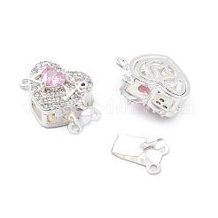 Micro cuivres ouvrent zircons boîte fermoirs&nbsp;KK-B125-07S-01