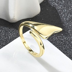 Offene Manschettenfingerringe aus Messing mit Gestellbeschichtung für Frauen&nbsp;RJEW-M028-85G
