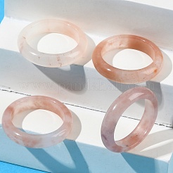 Anillos de jade de seda dorada natural de Xinjiang para mujer&nbsp;RJEW-G360-01B