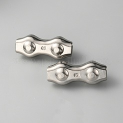 Morsetto per cavi doppio a 2 palo in filo di acciaio inossidabile 304&nbsp;LS-FIND-WH0110-497