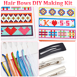 Pinces à cheveux bricolage kits de fabrication de point de croix&nbsp;DIY-WH0304-312