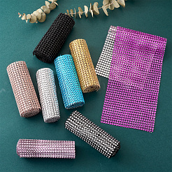 Kunststoff 24 Reihe Strass Mesh Wrap Roll&nbsp;AJEW-TA0001-09
