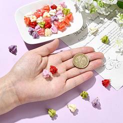40 Stück 8 Farben gefärbte synthetische Korallenanhänger&nbsp;PALLOY-YW00236