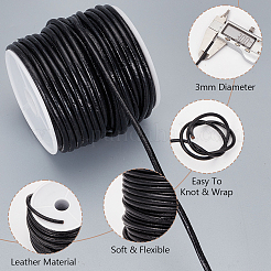 Cordon rond en cuir de vachette de 20 m&nbsp;WL-WH0015-01C-02