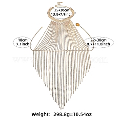 Collier à pampilles en alliage de cristal strass bijoux chaînes de corps sexy&nbsp;WGE5461-01