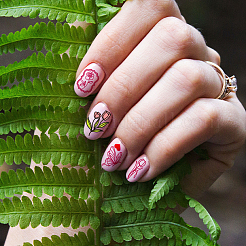 Plantillas de arte de uñas diy de acero inoxidable&nbsp;MRMJ-WH0092-072