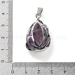 Tropfenanhänger aus natürlichem Amethyst&nbsp;G-G112-03P-13
