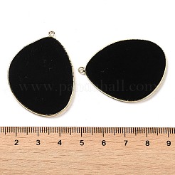 Anhänger aus natürlichem schwarzem Onyx (gefärbt und erhitzt)&nbsp;G-K347-02G-06