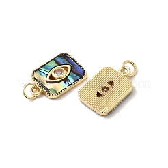 Pendentifs avec zircon cubiques à micro-pavés en laiton&nbsp;KK-K384-17G