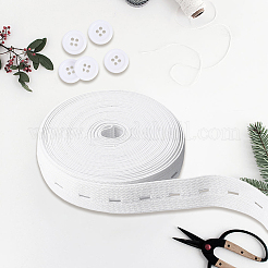 5m flache elastische Kordel/Bänder mit Knopfloch&nbsp;DIY-CY0002-13A